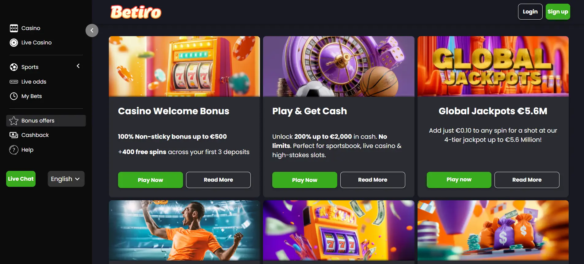 Betiro Casinon kampanjat